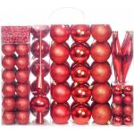 112 ks-ová sada vánočních ozdob ve více barvách - červená