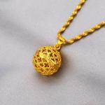 Dámské Zlaté náhrdelníky v broskvové barvě sportovní ze zlata k Valentýnu z 24k zlata 