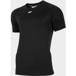 Pánská  Sportovní trička 4F v černé barvě z polyesteru ve velikosti XXL  strečová  ve slevě plus size 