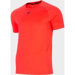 Pánská  Sportovní trička 4F v oranžové barvě z polyesteru ve velikosti XXL ve slevě plus size 