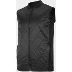 Pánské Péřové vesty 4F v černé barvě ve velikosti XXL s kapucí ve slevě plus size 