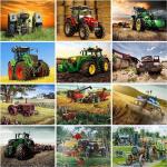 Traktory z pryskyřice s tématem farma 