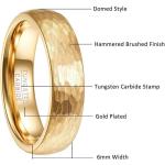 Dámské Snubní prsteny pozlacené  tepané na svatbu z 18k zlata 