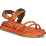 Dámské Sandály A.S.98 v oranžové barvě ve velikosti 42 s výškou podpatku 3 cm - 5 cm ve slevě na léto 