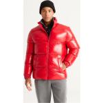 Pánské Zimní kabáty Větruvzdorné v červené barvě v ležérním stylu z polyesteru ve velikosti M s dlouhým rukávem s vysokým krkem ve slevě 