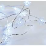 ACA Lighting LED dekorační girlanda - sněhové vločky, studená bílá barva, 200 cm, IP20, 2x baterie AA