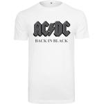Pánská  Trička s krátkým rukávem MERCHCODE v bílé barvě ve velikosti 3 XL s krátkým rukávem s motivem AC/DC ve slevě plus size 