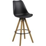 Barové židle Actona Company v černé barvě ve skandinávském stylu z plastu 