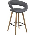 Barové židle Actona Company v šedé barvě ve skandinávském stylu z dubu 