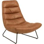 Designové židle Actona Company v hnědé barvě v industriálním stylu s nohami 