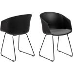 Designové židle Actona Company v šedé barvě s loketní opěrkou 