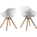 Designové židle Actona Company v šedé barvě v moderním stylu ze dřeva s loketní opěrkou 