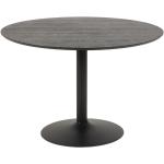 Jídelní stoly Actona Company v černé barvě v minimalistickém stylu z jasanu kulaté 