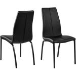 Jídelní židle Actona Company v černé barvě v minimalistickém stylu z polyuretanu 
