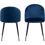 Jídelní židle Actona Company v tmavě modré barvě prošívané 