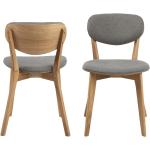 Jídelní židle Actona Company ve světle šedivé barvě v minimalistickém stylu z dubu s olejovaným povrchem 