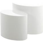 Konferenční stolky Actona Company v bílé barvě v minimalistickém stylu z MDF s motivem myš lakované 