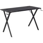 Psací stoly Actona Company v černé barvě v minimalistickém stylu z melaminu 