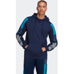 Pánské Rozepínací mikiny s kapucí adidas Adicolor v indigo barvě z bavlny ve velikosti XS ve slevě 
