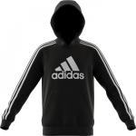 adidas 3-stripe logo hoodie Junior Boys Black/White 7-8 Years