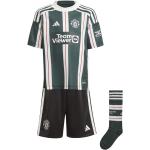Nová kolekce: Dětské oblečení adidas v tmavě zelené barvě s pruhovaným vzorem s motivem Manchester United ve slevě 