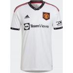 Pánské Fotbalové dresy adidas v bílé barvě ve velikosti M s krátkým rukávem s motivem Manchester United ve slevě 