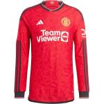 Fotbalové dresy adidas Team v červené barvě ve velikosti M s dlouhým rukávem s motivem Manchester United ve slevě 