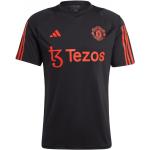 Dětská sportovní trička adidas v černé barvě s motivem Manchester United ve slevě 