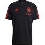  Trička s kulatým výstřihem adidas v černé barvě s krátkým rukávem s kulatým výstřihem s motivem Manchester United 