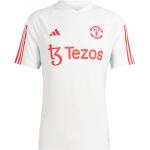  Trička s krátkým rukávem adidas Core v bílé barvě v klasickém stylu ve velikosti XXL s krátkým rukávem s motivem Manchester United plus size 