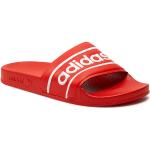 Dámské Nazouváky adidas Adilette v červené barvě ve slevě na léto 