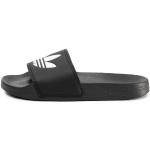 Dámské Kožené pantofle adidas Adilette v černé barvě z koženky ve velikosti 46 veganské ve slevě 
