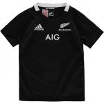 adidas New Zealand All Blacks Rugby Shirt 2018 2019 Junior Black 8-9 Years