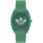 Dámské Náramkové hodinky adidas Originals v zelené barvě s analogovým displejem 
