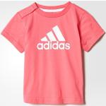 Dětská trička adidas Performance v růžové barvě ve velikosti 4 roky ve slevě 