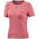 Dámská  Tenisová trička adidas Performance v růžové barvě v moderním stylu z polyesteru ve velikosti S s krátkým rukávem ve slevě 