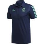 Pánská  Trička s límečkem adidas v zelené barvě s pruhovaným vzorem ve velikosti M s motivem Real Madrid 
