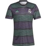 adidas Real Madrid Pre-Match Shirt 2022 2023 Adults Black/Purple L