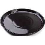Mělké talíře v černé barvě v contemporary stylu s průměrem 24 cm 