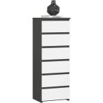 Zásuvkové komody v šedé barvě v minimalistickém stylu 