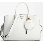 Luxusní kabelky Guess v bílé barvě z polyuretanu s kapsou na mobil 