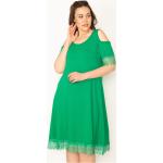 Dámské Krajkové šaty v zelené barvě z krajky ve velikosti XL ve slevě plus size 