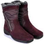 Dámské Kotníčkové boty na podpatku Ara v bordeaux červené v elegantním stylu ze syntetiky ve velikosti 36 ve slevě na zimu 