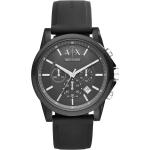 Náramkové hodinky Armani Exchange v černé barvě s analogovým displejem 