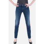 Dámské Slim Fit džíny Armani Jeans v indigo barvě z džínoviny s kamínky 