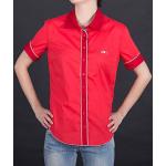 Dámské Košile s krátkým rukávem Armani Jeans v červené barvě v elegantním stylu s krátkým rukávem 