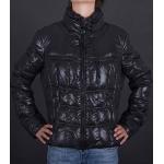 Dámské Zimní bundy s kapucí Armani Jeans Nepromokavé v černé barvě v lakovaném stylu z polyamidu ve velikosti XL 