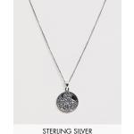 ASOS DESIGN sterling silver neckchain with St Christopher pendant in silver