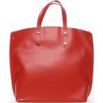 Dámské Kožené kabelky Delami Florence v červené barvě z kůže ve slevě 