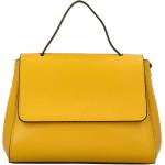 Dámské Kožené kabelky Delami Vera Pelle v žluté barvě z kůže 